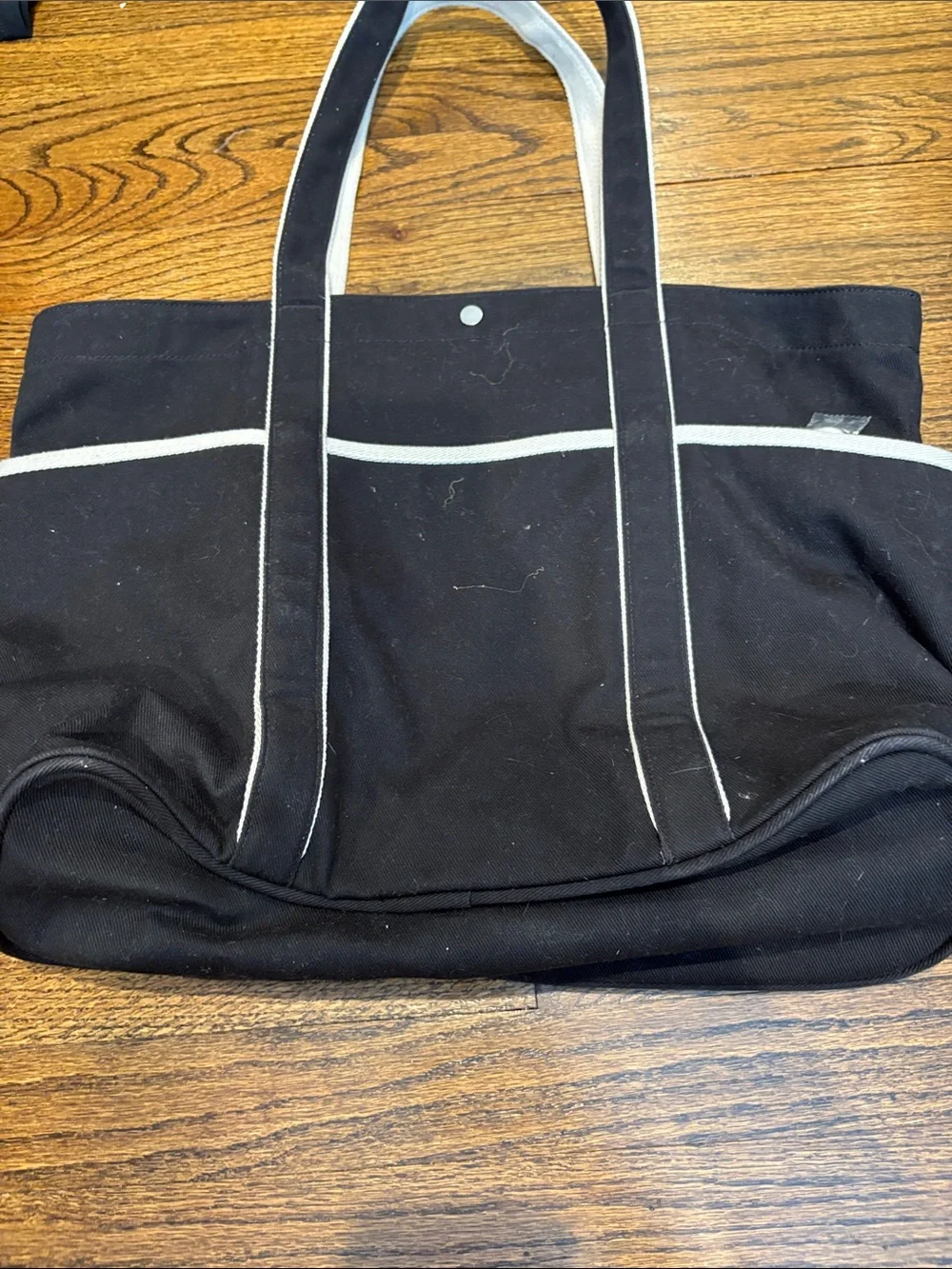 lululemon athletica Black Tote Bag with White Trim